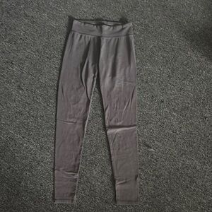 Gray High-Waisted Leggings